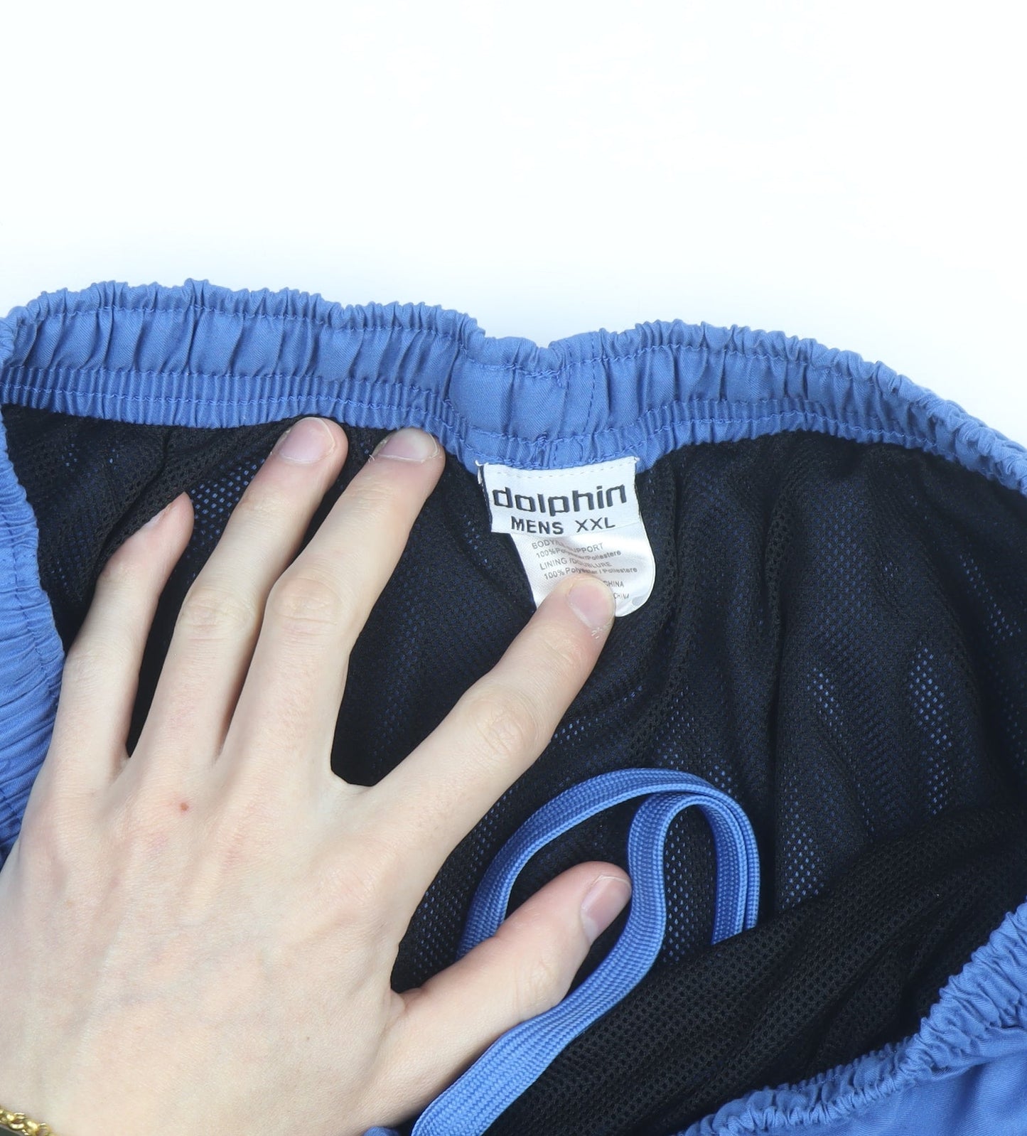Dolphin Men's Blue 2XL Swim Shorts Elastic Waist Quick Dry