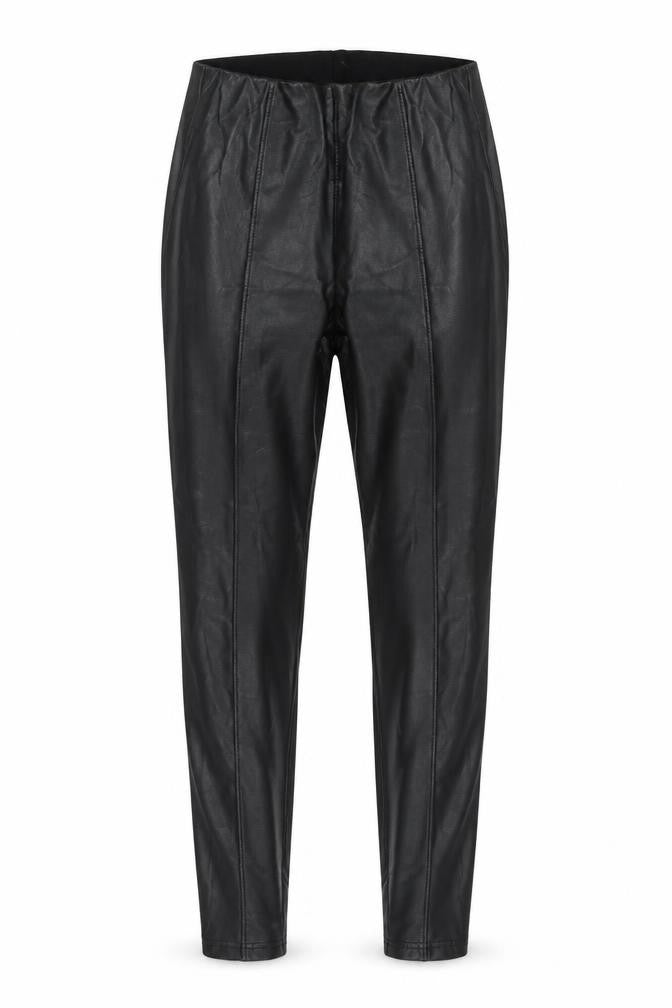 New Look Women's Black Faux Leather High Rise Leggings Size 8