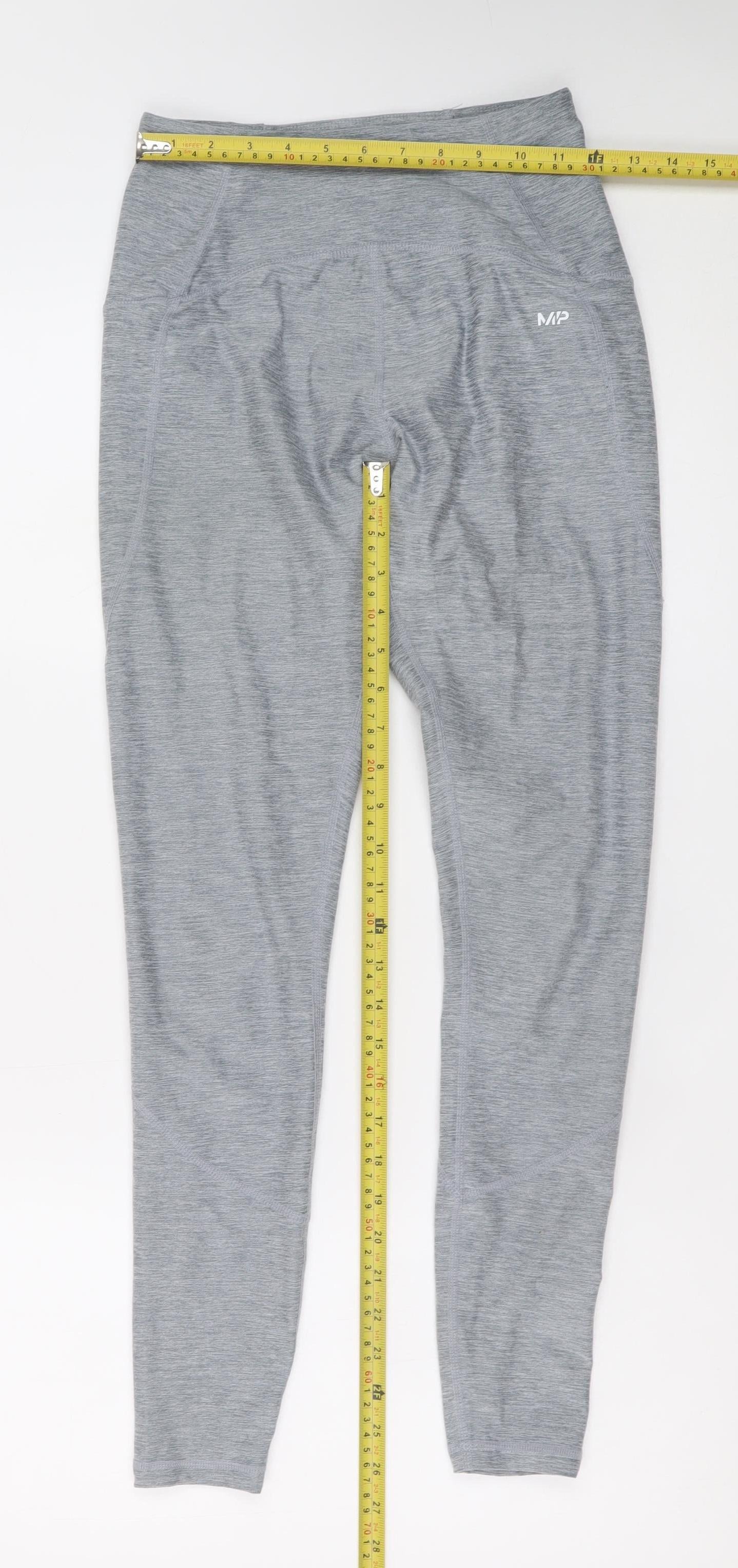 MP Women's Grey High Waist Ankle Leggings Size S Stretch Fit
