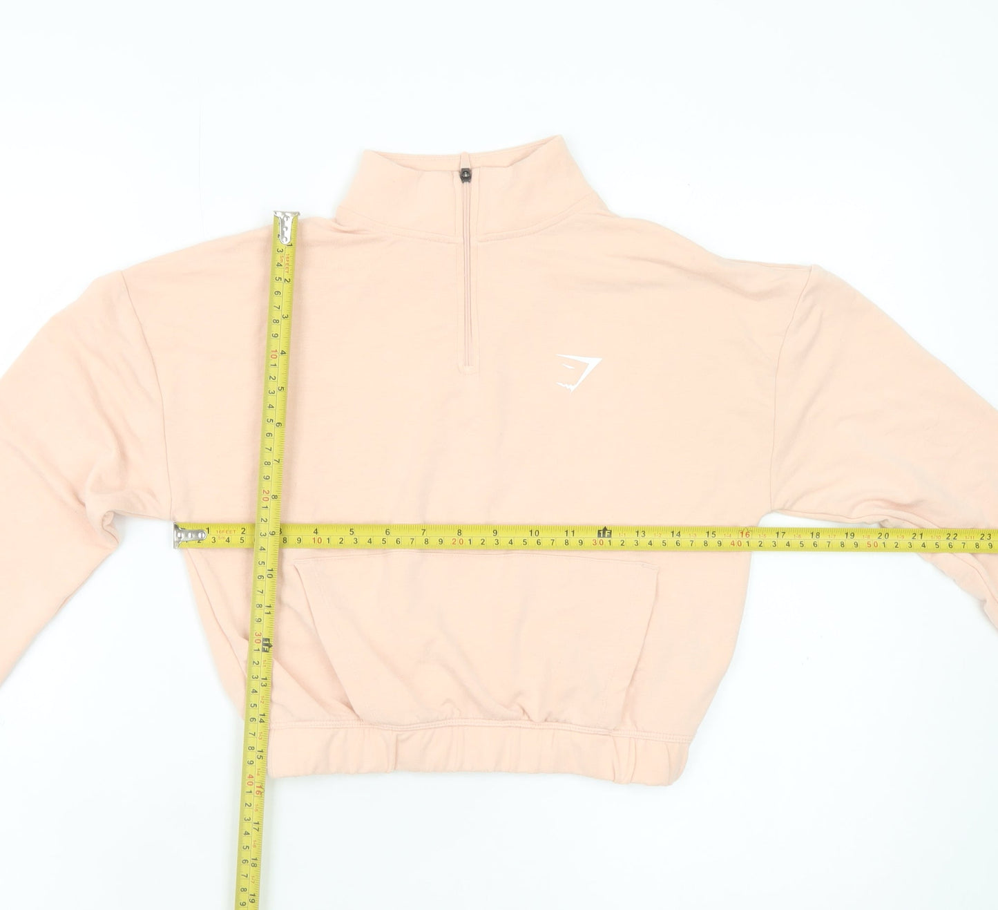 Gymshark Women’s Beige XS 1/4 Zip Cropped Sweatshirt