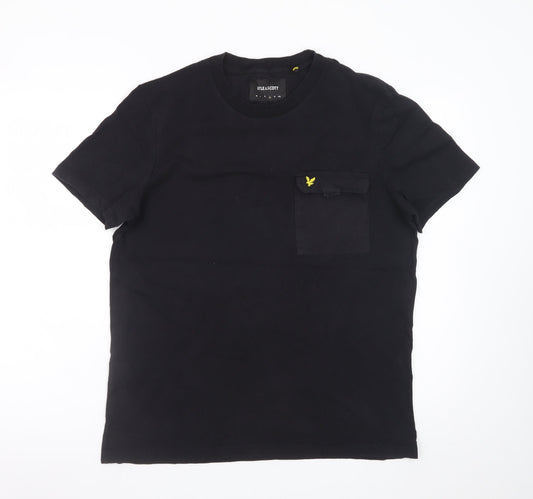 Lyle & Scott Men's Black Cotton Crew Neck Pocket T-Shirt Size L