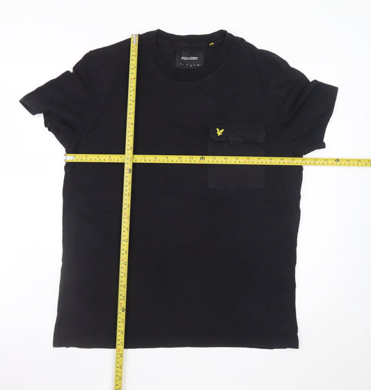 Lyle & Scott Men's Black Cotton Crew Neck Pocket T-Shirt Size L