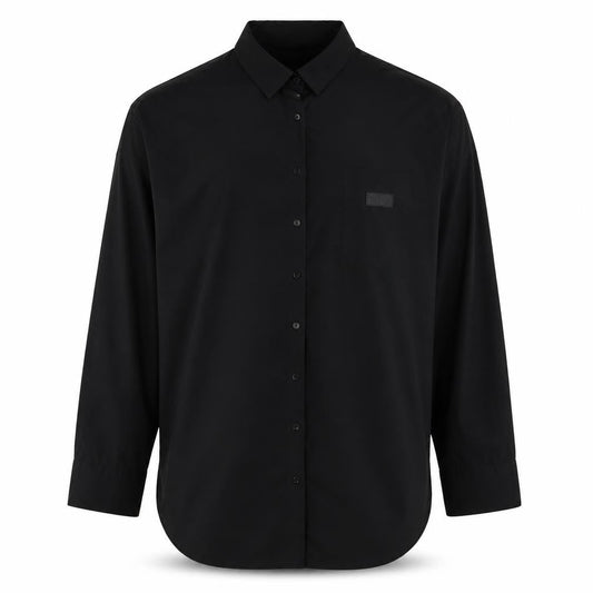FILA Men's Black Long Sleeve Nylon Button-Up Shirt Size 20