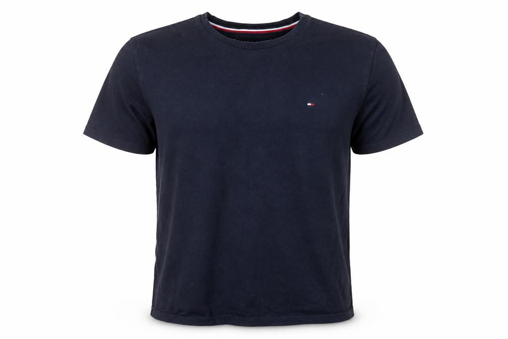 Tommy Hilfiger Men's Navy Blue Crew Neck Cotton T-Shirt Size S