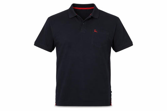 Parx Men's Black Cotton Polo Shirt M Short Sleeve Casual