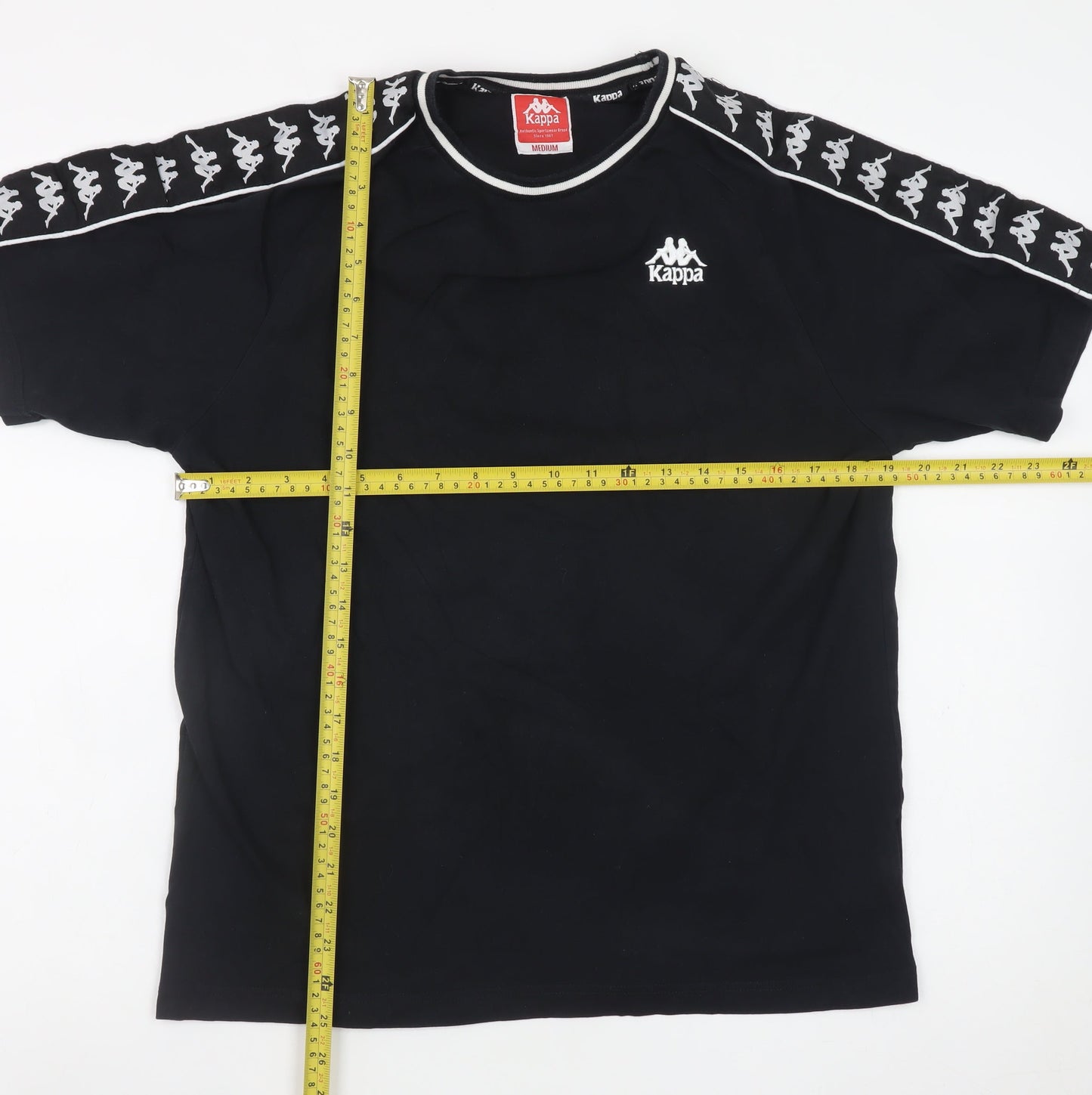 Kappa Men's Black Medium Crew Neck Short Sleeve Cotton T-Shirt