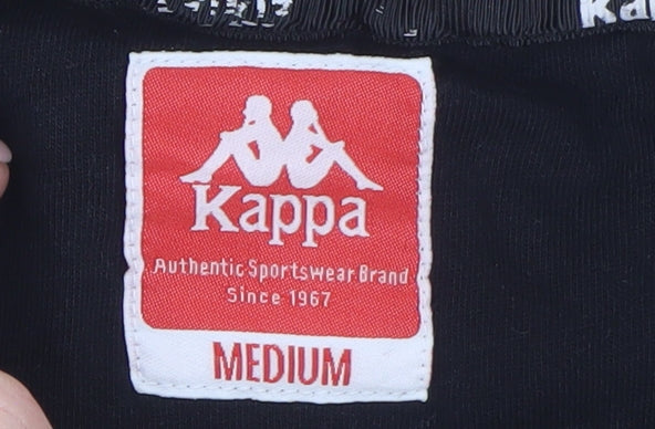 Kappa Men's Black Medium Crew Neck Short Sleeve Cotton T-Shirt