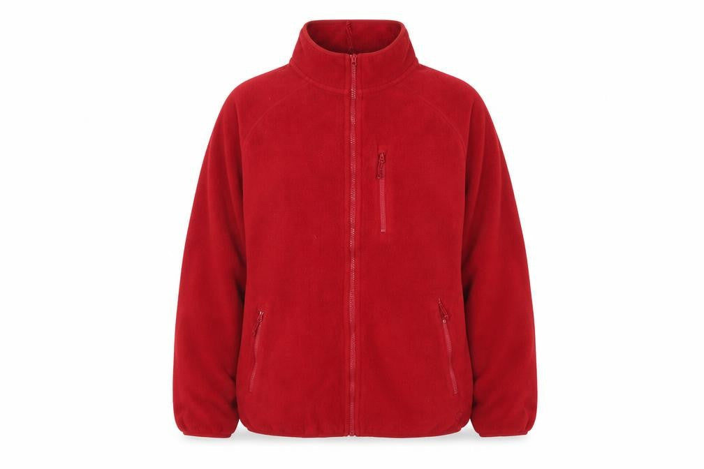 Marks and Spencer Women Red Fleece Full Zip Jacket Size L