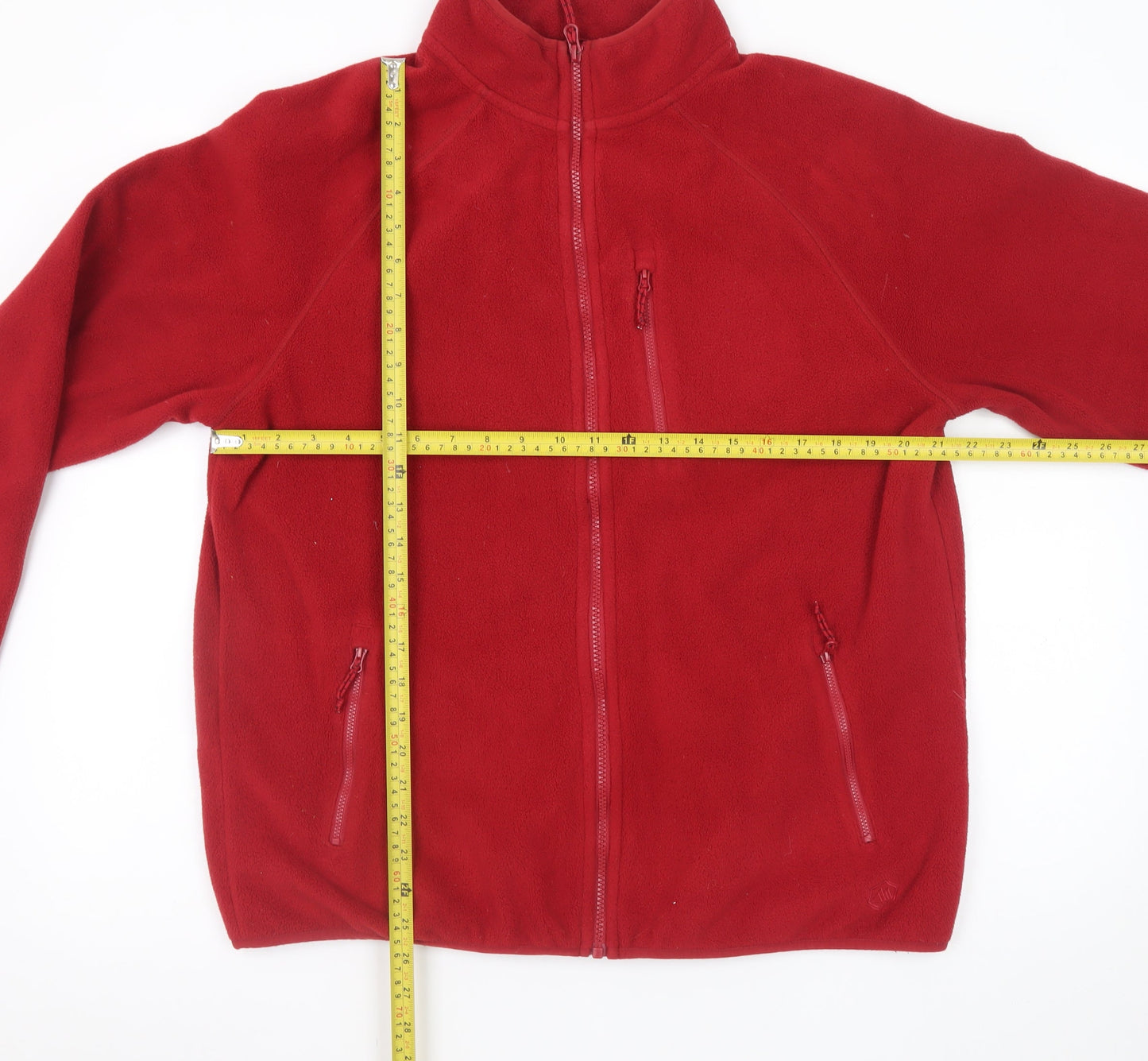 Marks and Spencer Women Red Fleece Full Zip Jacket Size L