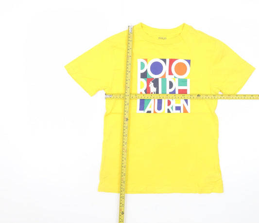 Polo Ralph Lauren Boys Yellow Graphic Print Cotton T-Shirt Size 8 (140)