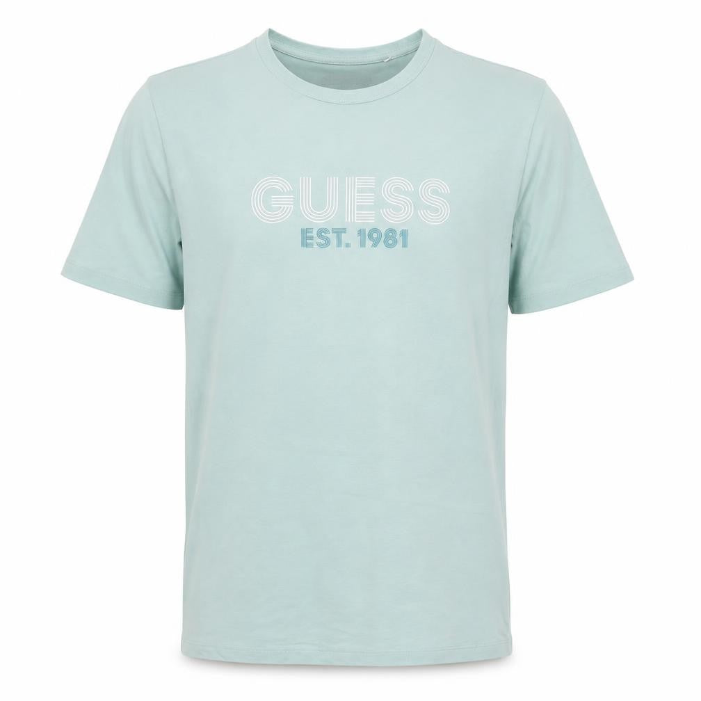 Guess Eco Men’s Mint Green Slim Fit Cotton Blend T-Shirt M