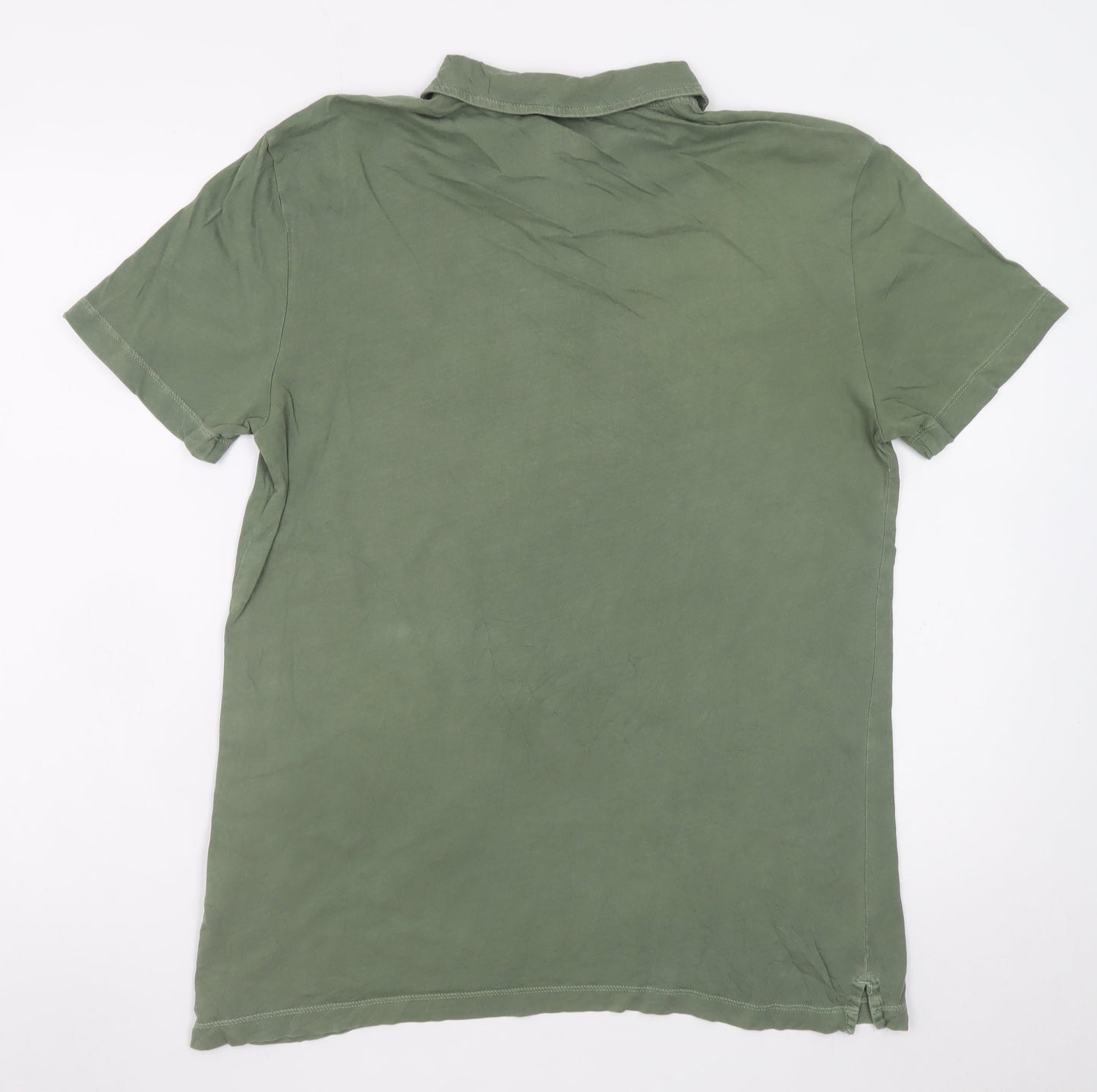 GAP Men's Green Short Sleeve Cotton Polo Shirt Size M
