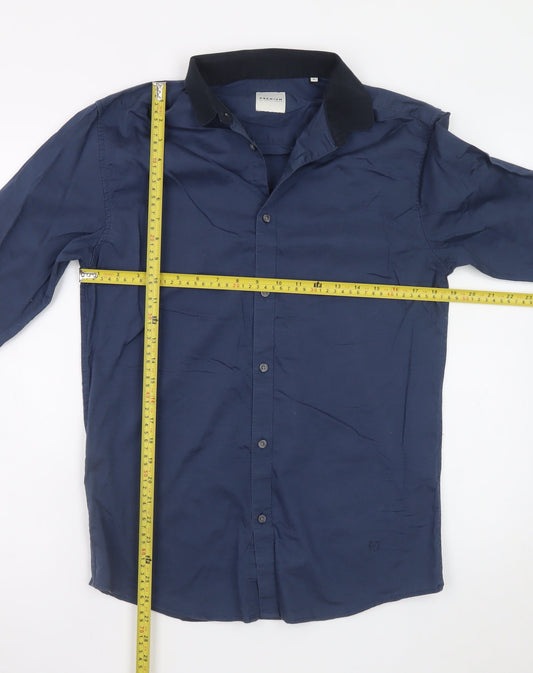 Jack & Jones Men’s Blue Slim Fit Long Sleeve Button-Up Shirt Size M