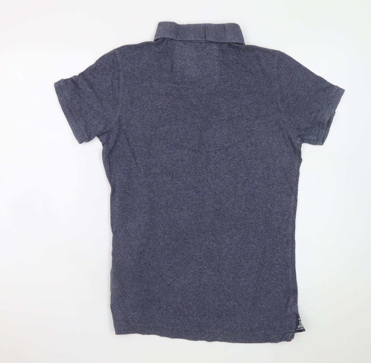 Superdry Men's Blue Slim Fit Polo Shirt Size S Embroidered Logo