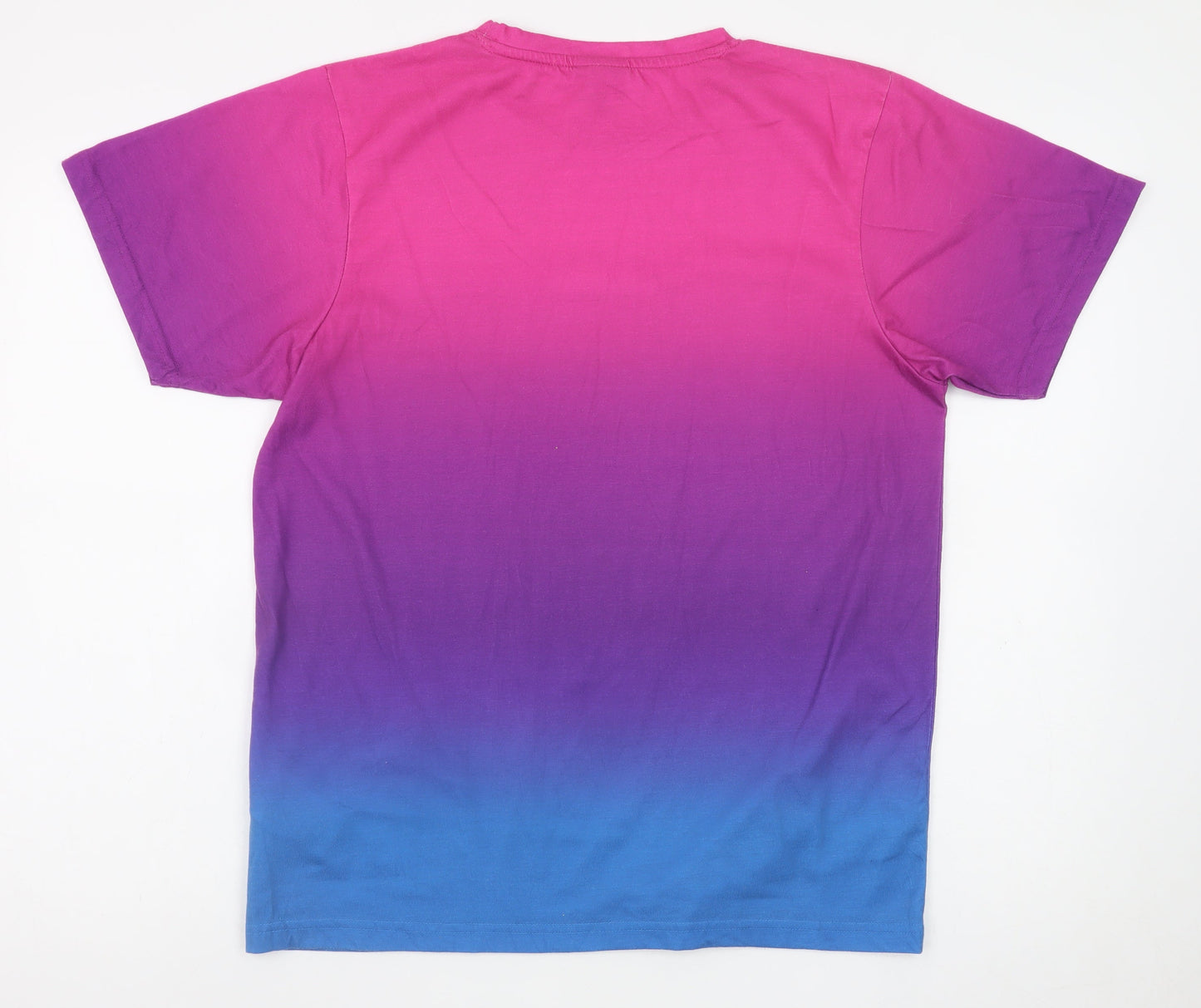Ellesse Men's Multicoloured Gradient Polyester Crew Neck T-Shirt M