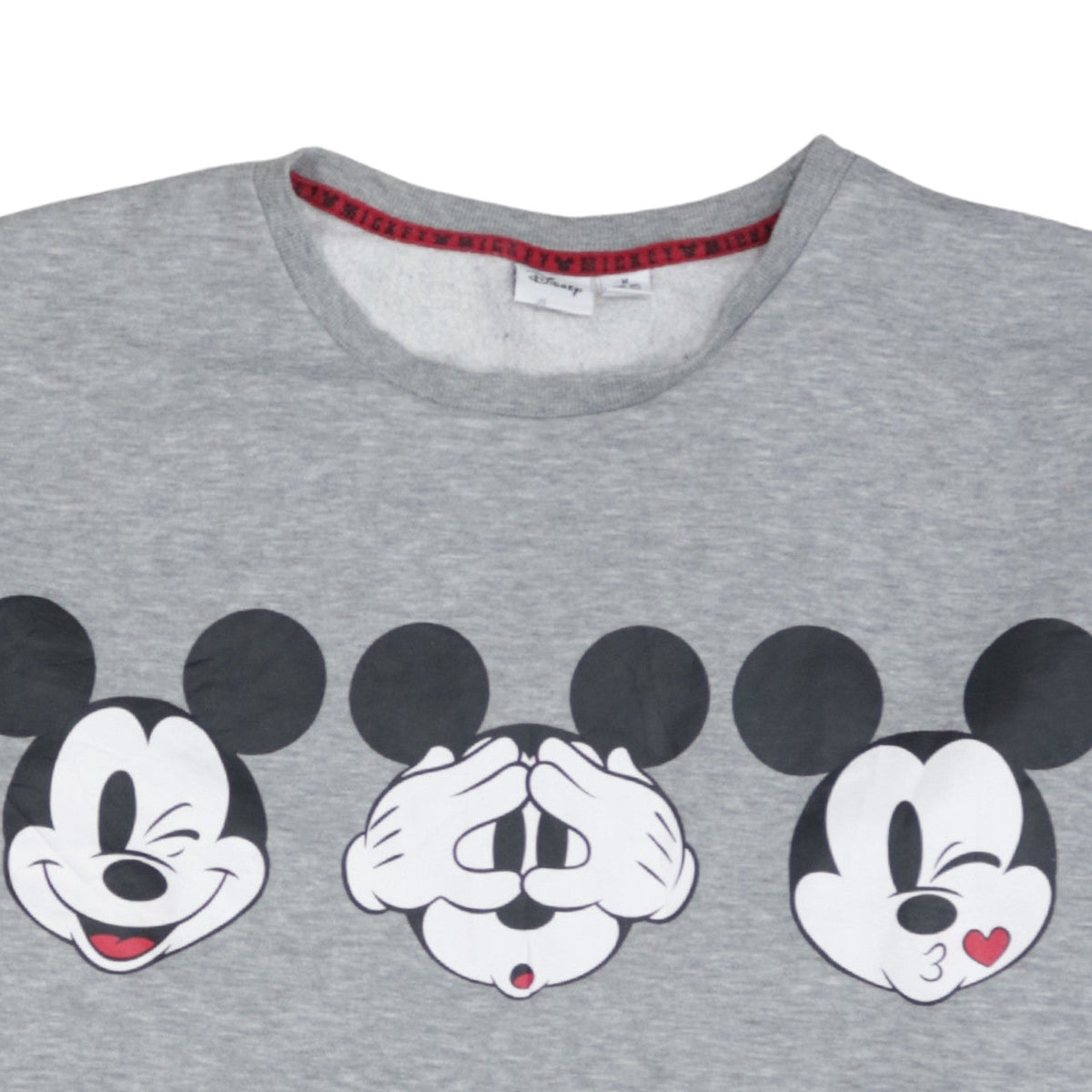 Disney Women's Grey Mickey Mouse Pullover Sweatshirt Size M