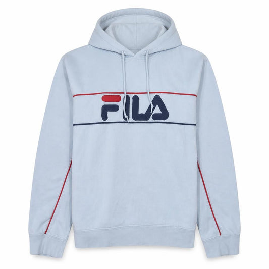 Fila Women Light Blue Pullover Hoodie XL Cotton Blend Logo