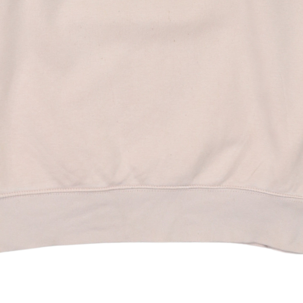 Nike Women Beige Cotton Pullover Sweatshirt M Crew Neck Logo