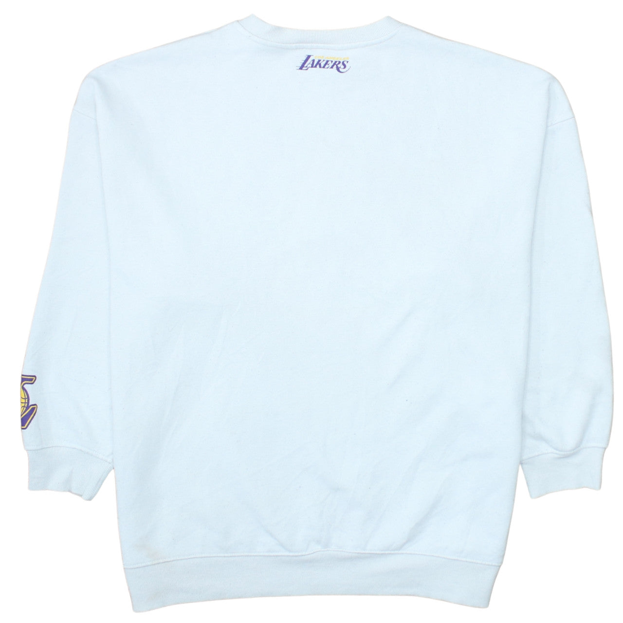 NBA Los Angeles Lakers White Sweatshirt Women's M Crew Neck Pullover