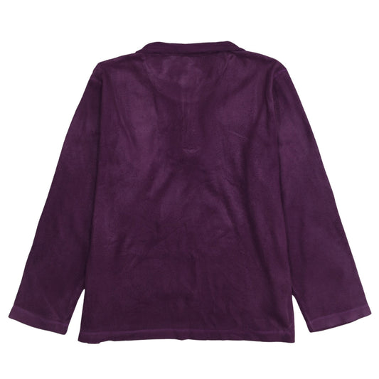 Regatta Womens Purple Fleece 1/4 Zip Pullover Sweatshirt UK 16