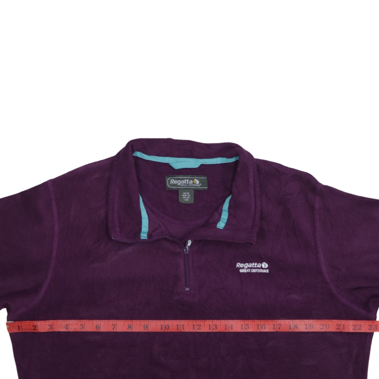 Regatta Womens Purple Fleece 1/4 Zip Pullover Sweatshirt UK 16