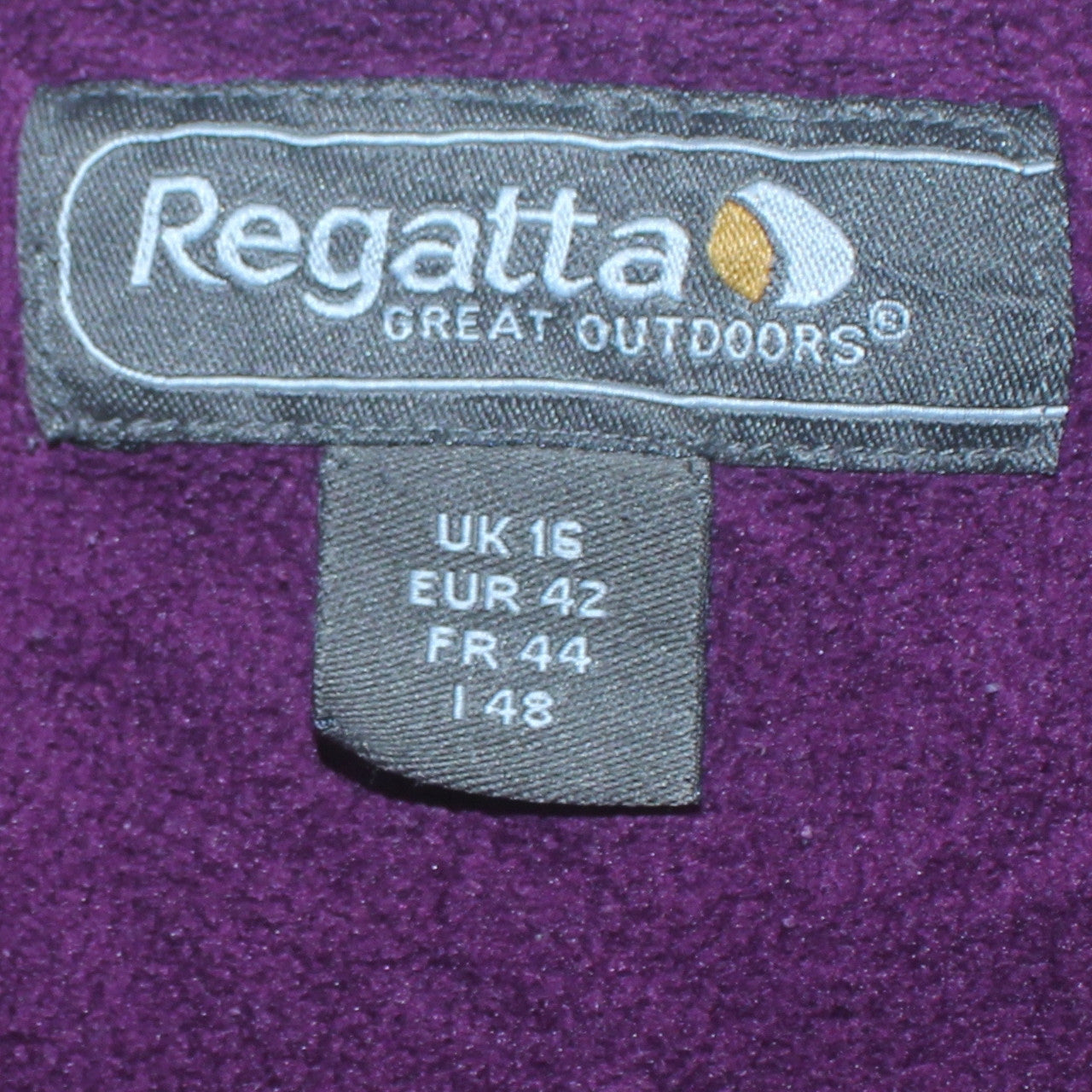 Regatta Womens Purple Fleece 1/4 Zip Pullover Sweatshirt UK 16