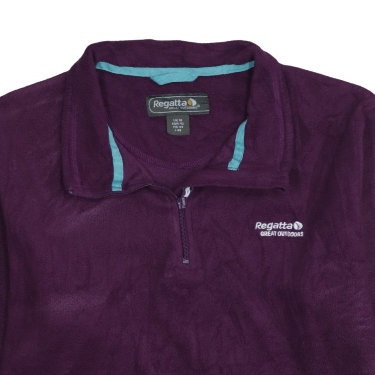 Regatta Womens Purple Fleece 1/4 Zip Pullover Sweatshirt UK 16