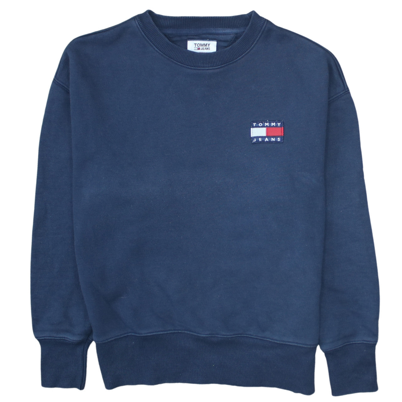Tommy Jeans Men's Blue XS Crew Neck Logo Pullover Sweatshirt