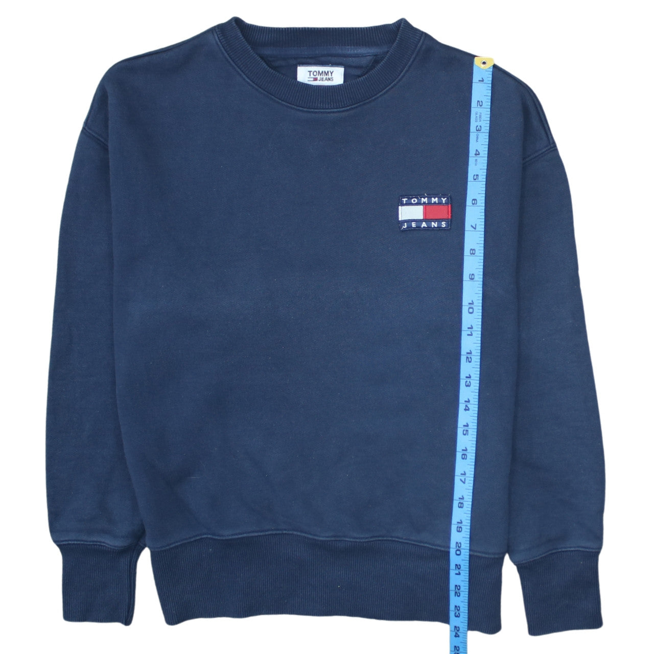 Tommy Jeans Men's Blue XS Crew Neck Logo Pullover Sweatshirt