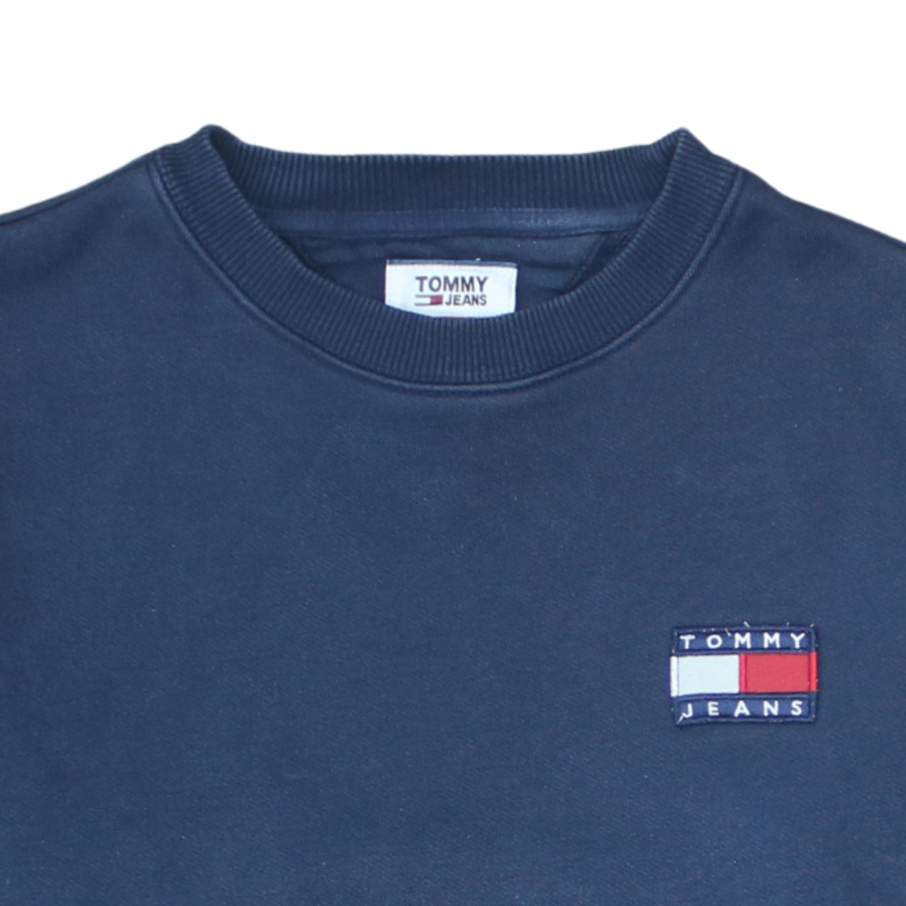 Tommy Jeans Men's Blue XS Crew Neck Logo Pullover Sweatshirt