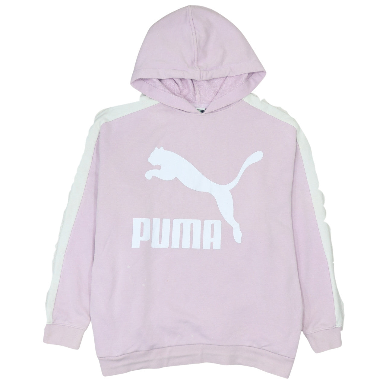 Puma Women's Pink Pullover Hoodie Size 14 Logo Print Sweatshirt