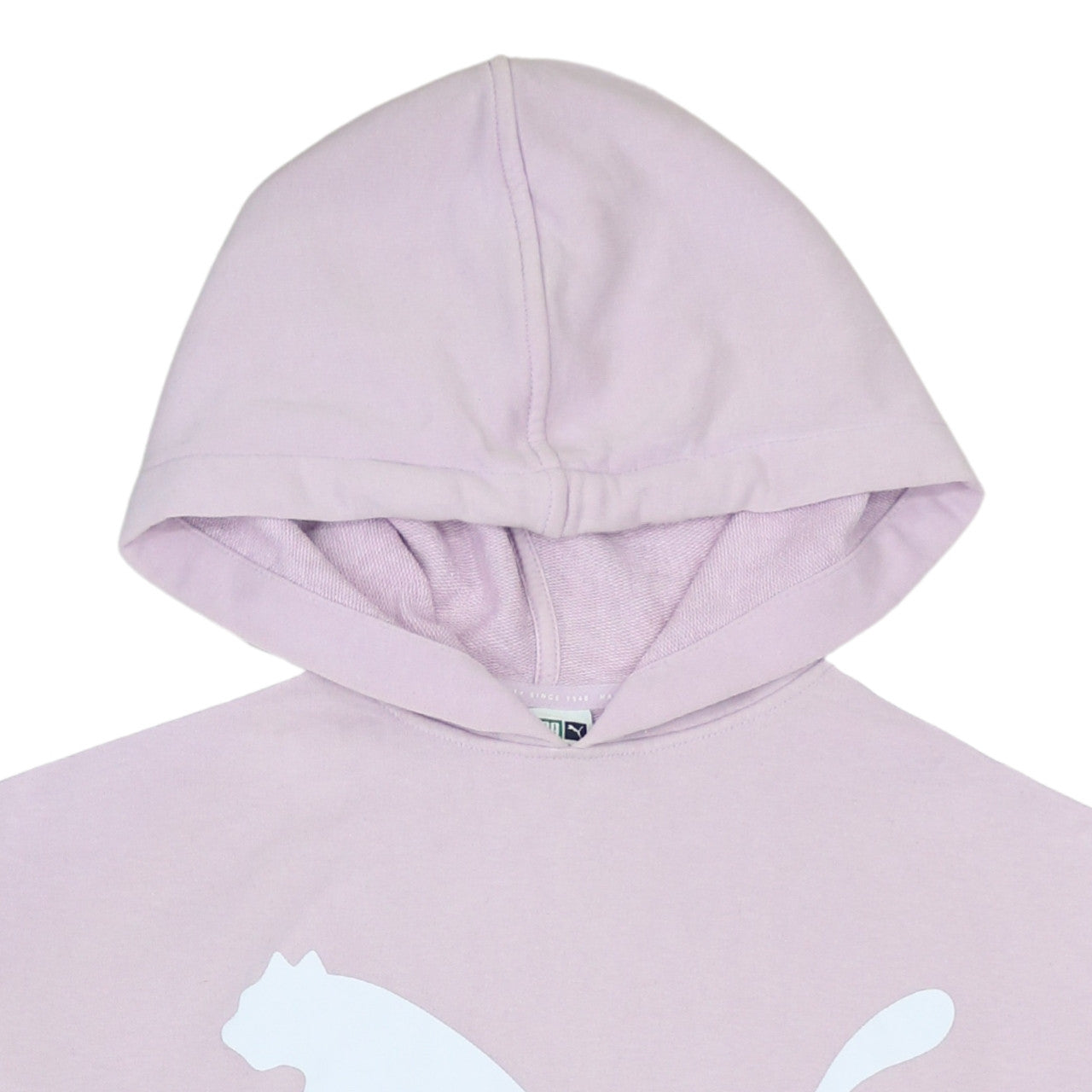 Puma Women's Pink Pullover Hoodie Size 14 Logo Print Sweatshirt