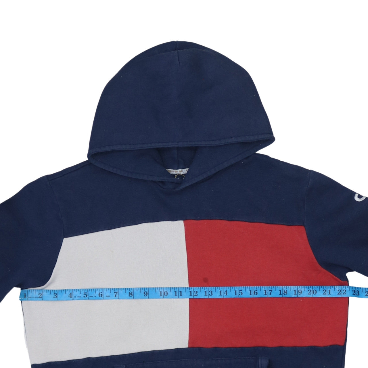 Tommy Jeans Men’s Blue M Pullover Hoodie Logo Graphic Cotton Blend