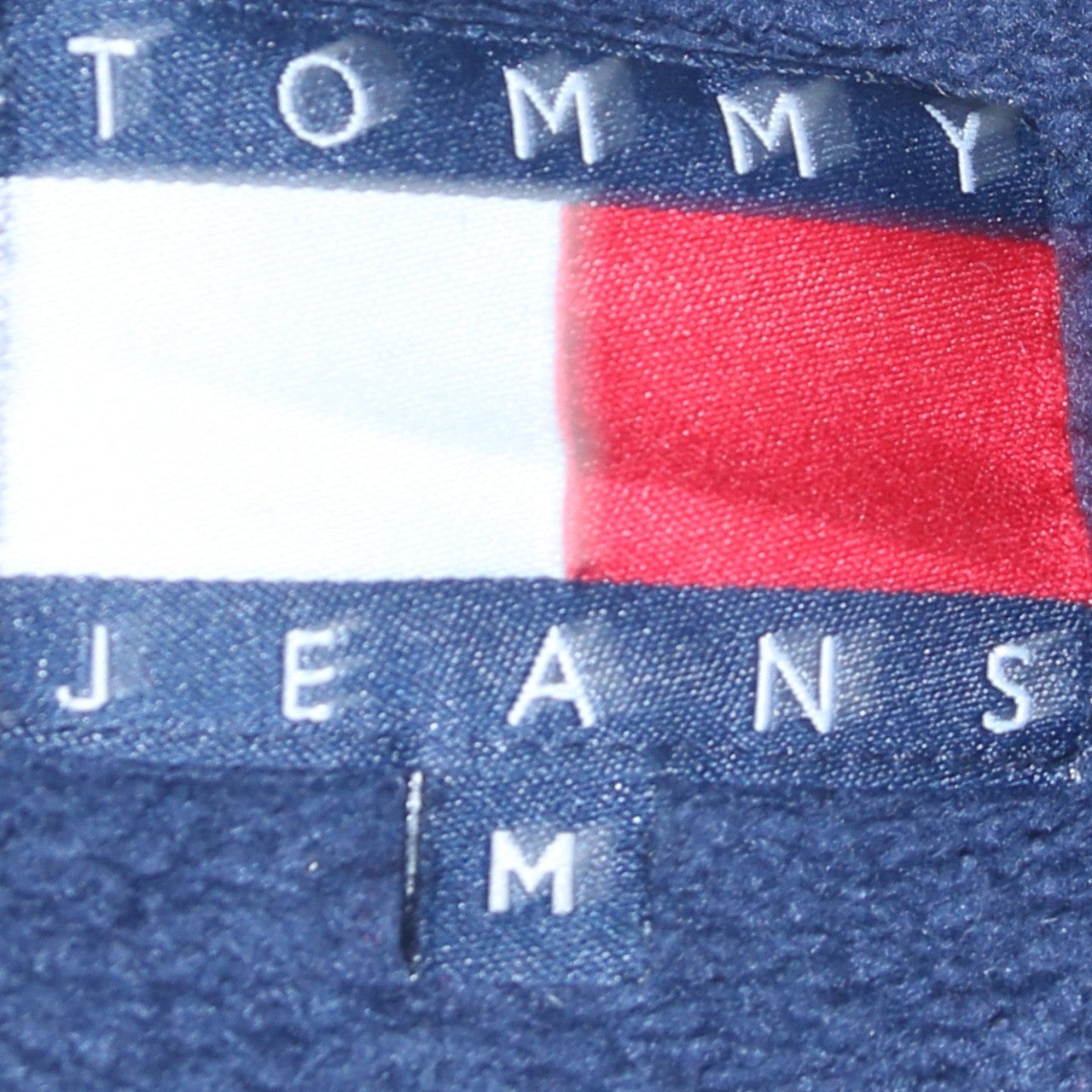 Tommy Jeans Men’s Blue M Pullover Hoodie Logo Graphic Cotton Blend
