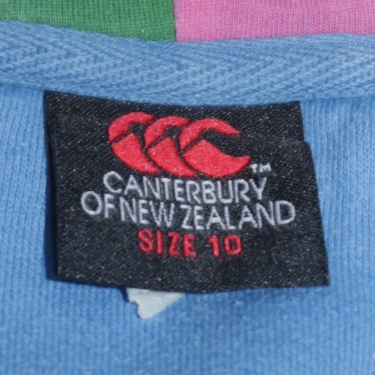 Canterbury Womens Blue Pullover Hoodie Size 10 Logo Print Cotton Blend