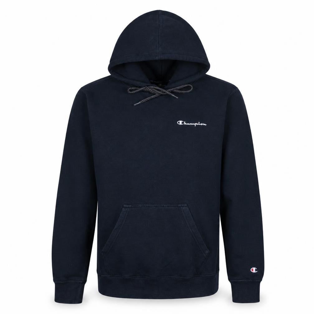 Champion Men’s Blue Pullover Hoodie Small Logo Fleece Sweatshirt