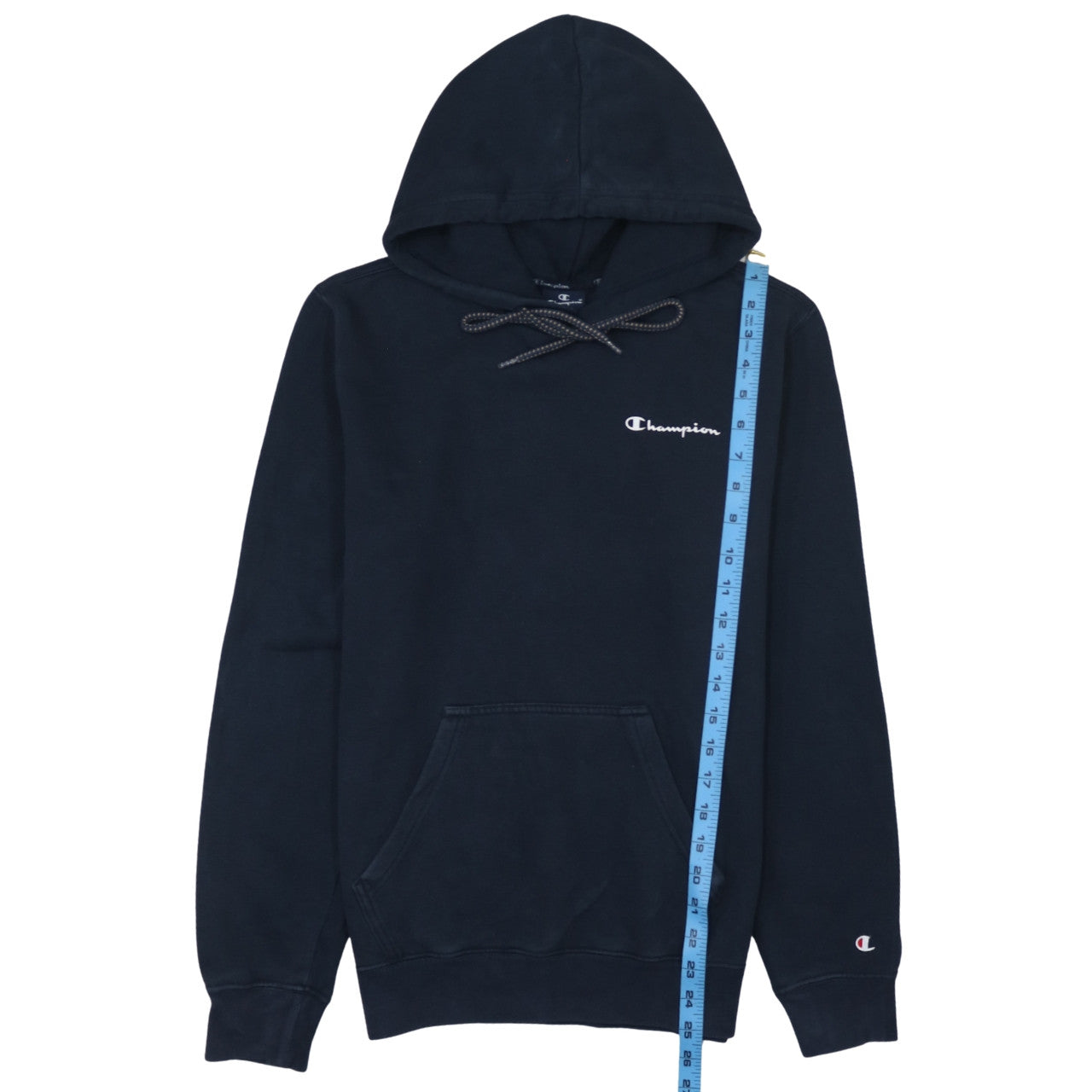 Champion Men’s Blue Pullover Hoodie Small Logo Fleece Sweatshirt
