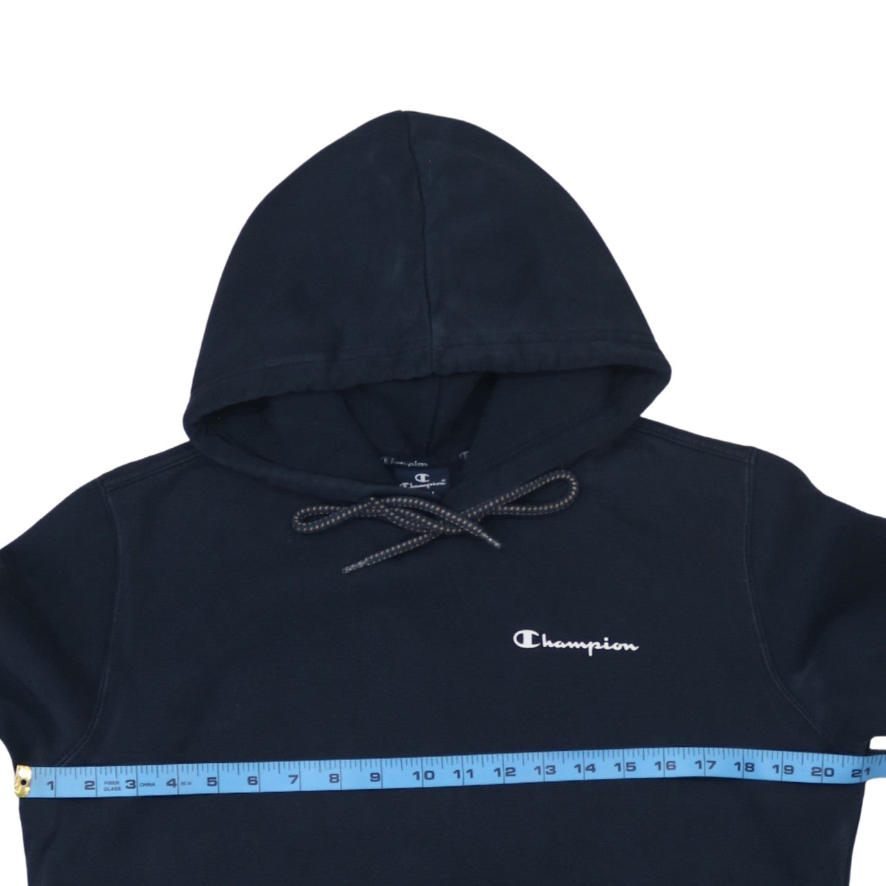 Champion Men’s Blue Pullover Hoodie Small Logo Fleece Sweatshirt