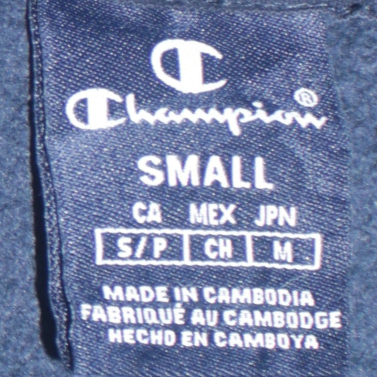 Champion Men’s Blue Pullover Hoodie Small Logo Fleece Sweatshirt