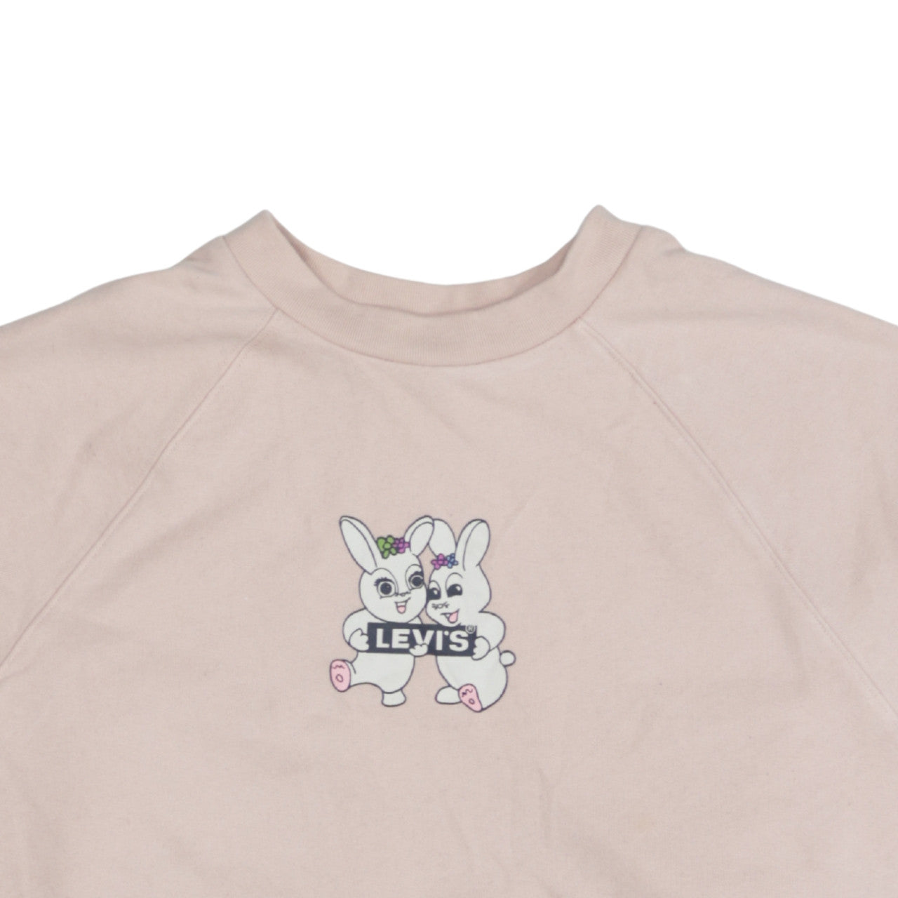 Levi's Women Pink Bunny Graphic Pullover Sweatshirt Size M