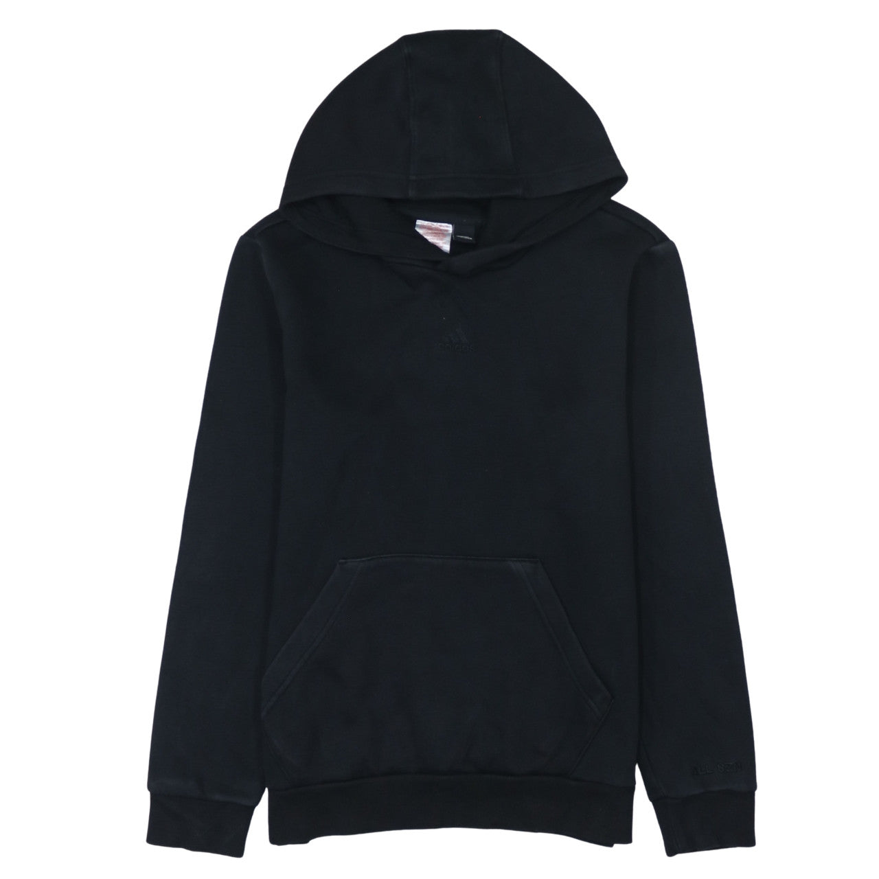 Adidas Boys Black Pullover Hoodie Size 13-14 Years Cotton Blend