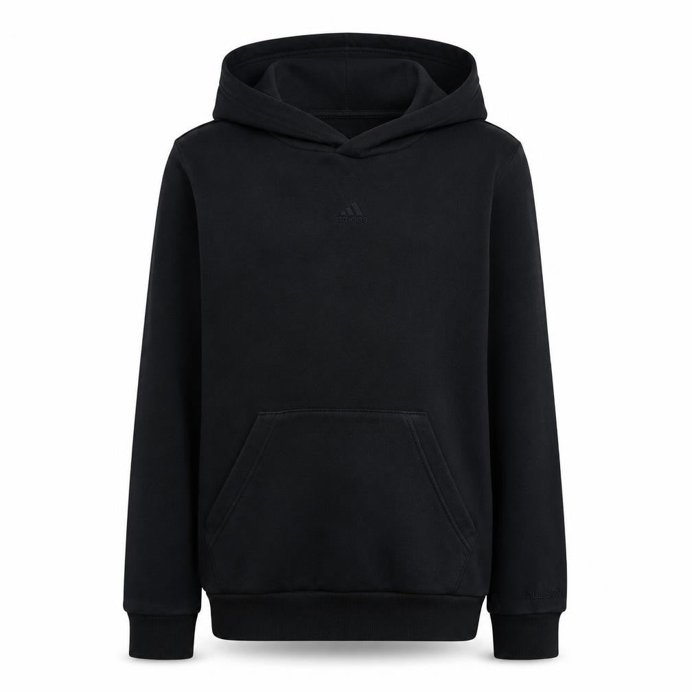 Adidas Boys Black Pullover Hoodie Size 13-14 Years Cotton Blend