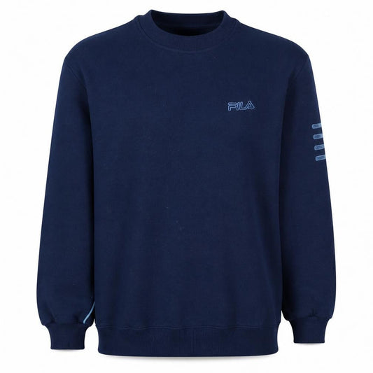 FILA Men's Blue Crew Neck Pullover Sweatshirt Size M