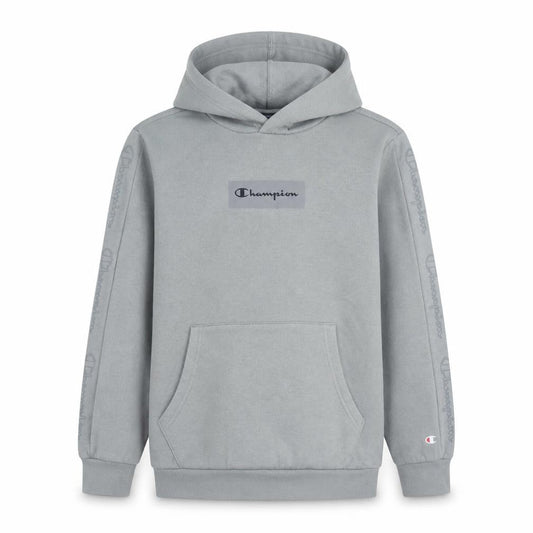 Champion Boys Grey Pullover Hoodie XL 13-14 Years Cotton Blend Logo Sweatshirt