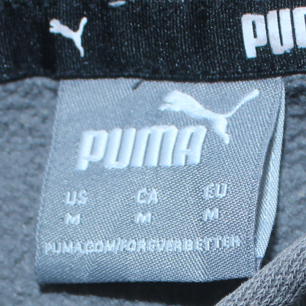 Puma Women's Grey Pullover Hoodie Size M Logo Cotton Sweatshirt
