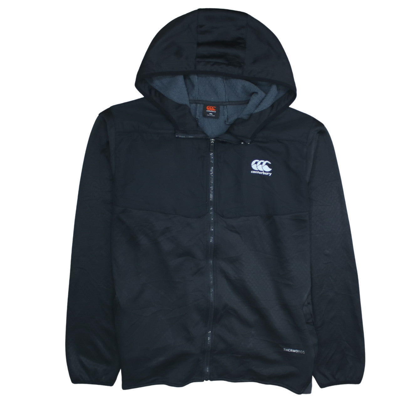 Canterbury Men's Black 3XL Full Zip Hooded Sports Hoodie
