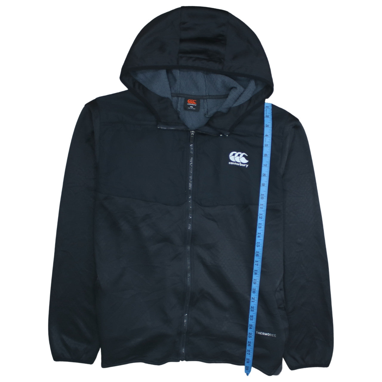 Canterbury Men's Black 3XL Full Zip Hooded Sports Hoodie