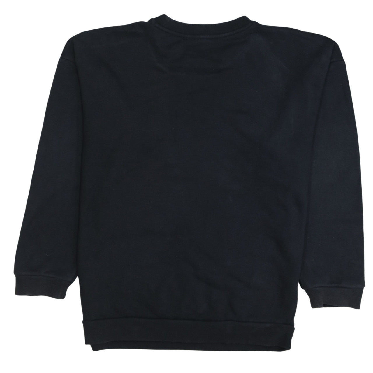Adidas Womens Black Crew Neck Pullover Sweatshirt UK 12 Logo Print