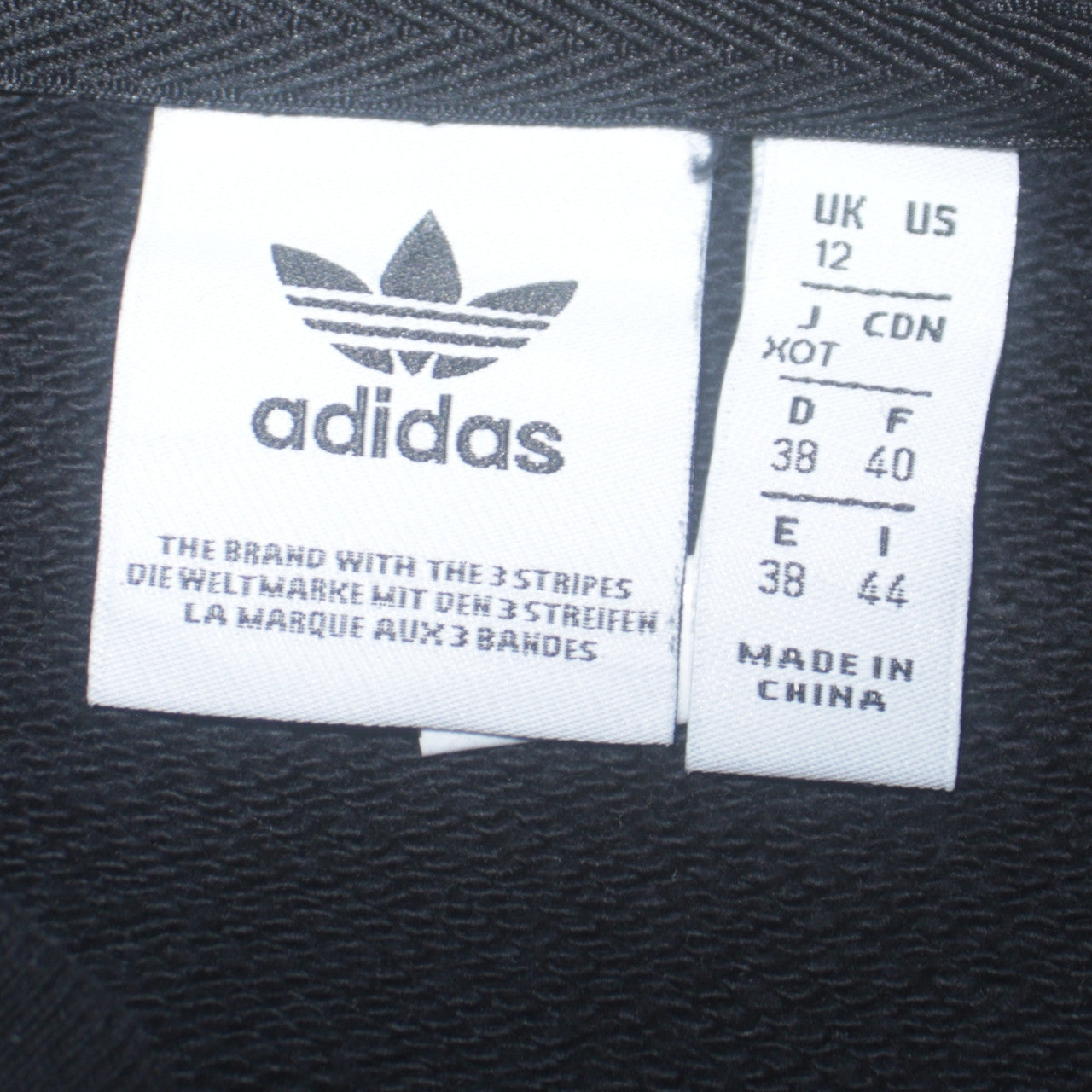 Adidas Womens Black Crew Neck Pullover Sweatshirt UK 12 Logo Print