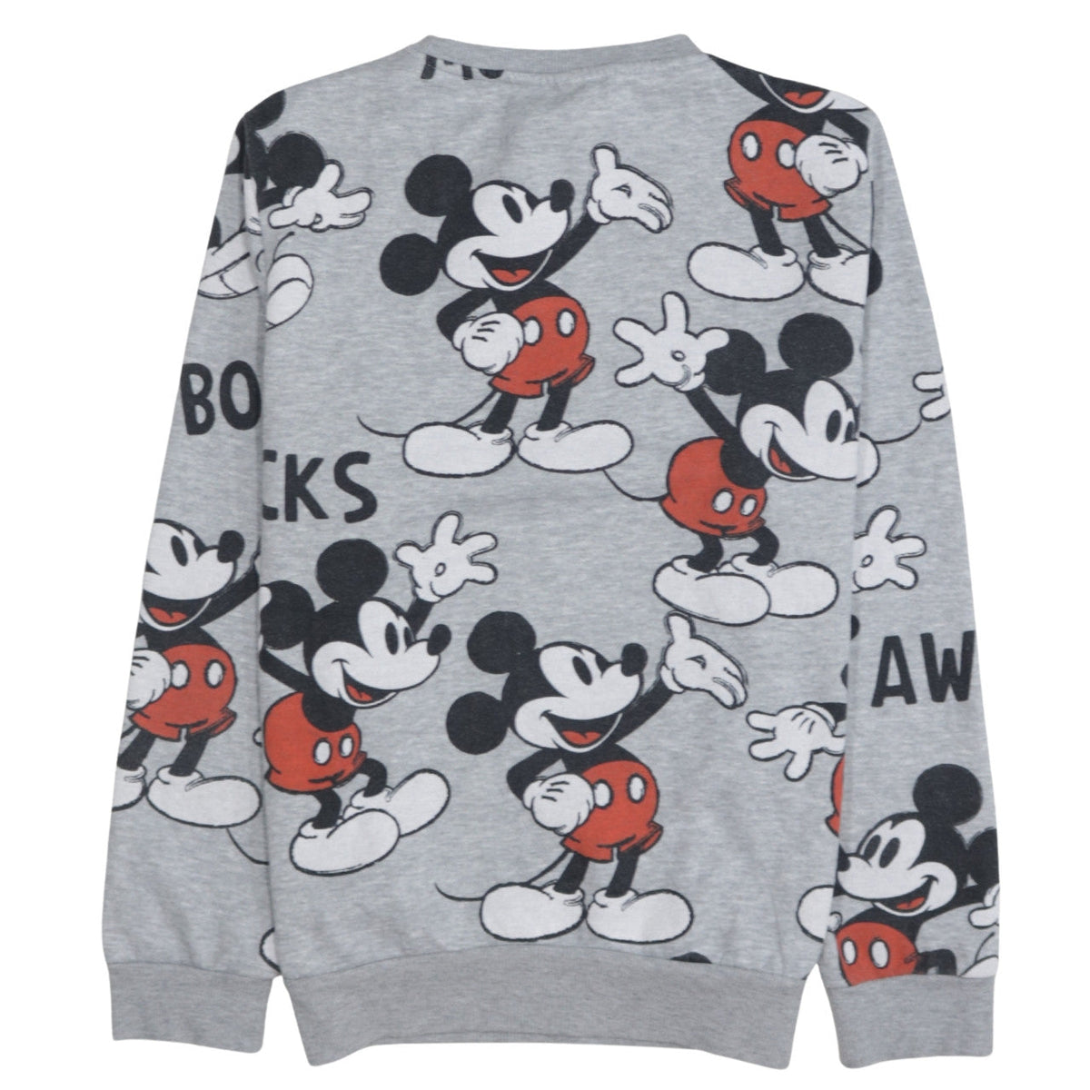 Disney Women XS Grey Mickey Mouse Pullover Sweatshirt